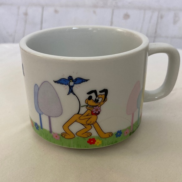 Disney Other - Vintage Disney Productions Pluto & Bird DD Japan Stacking Mug Disneyana